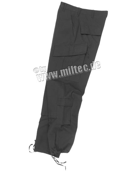 Черен панталон-рип стоп